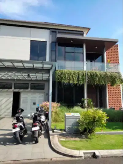 Sticker kaca film gedung perkantoran perumahan stiker riben oneway