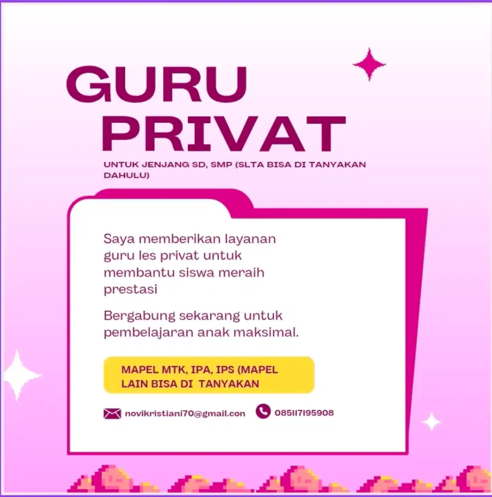 Guru Tutor Matematika SD sd SMP