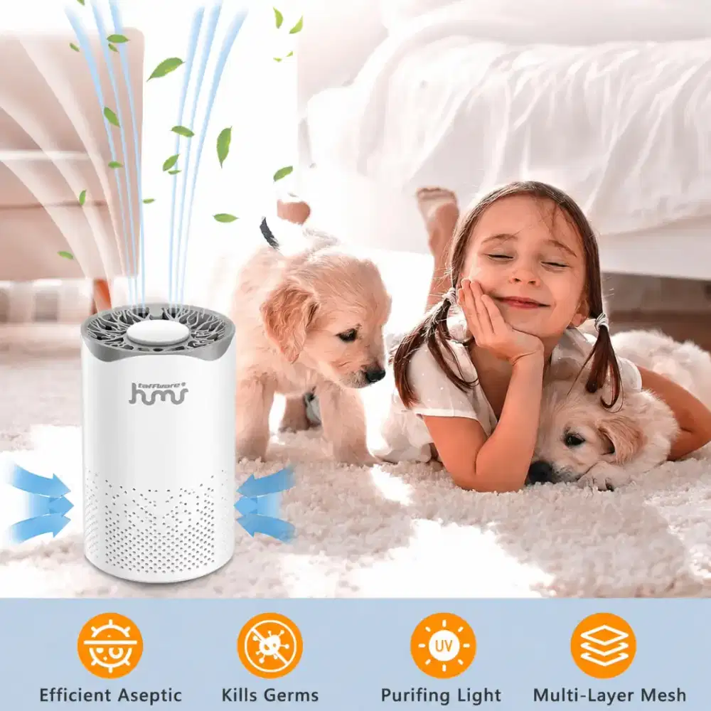 Taffware HUMI Air Purifier UV Light 360 Degree Portable HEPA Filter