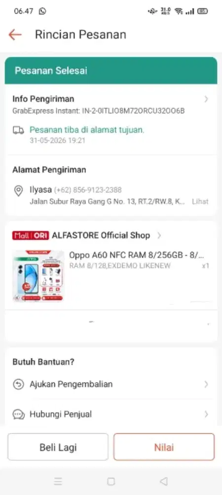 Di jual OPPO A60 8/256