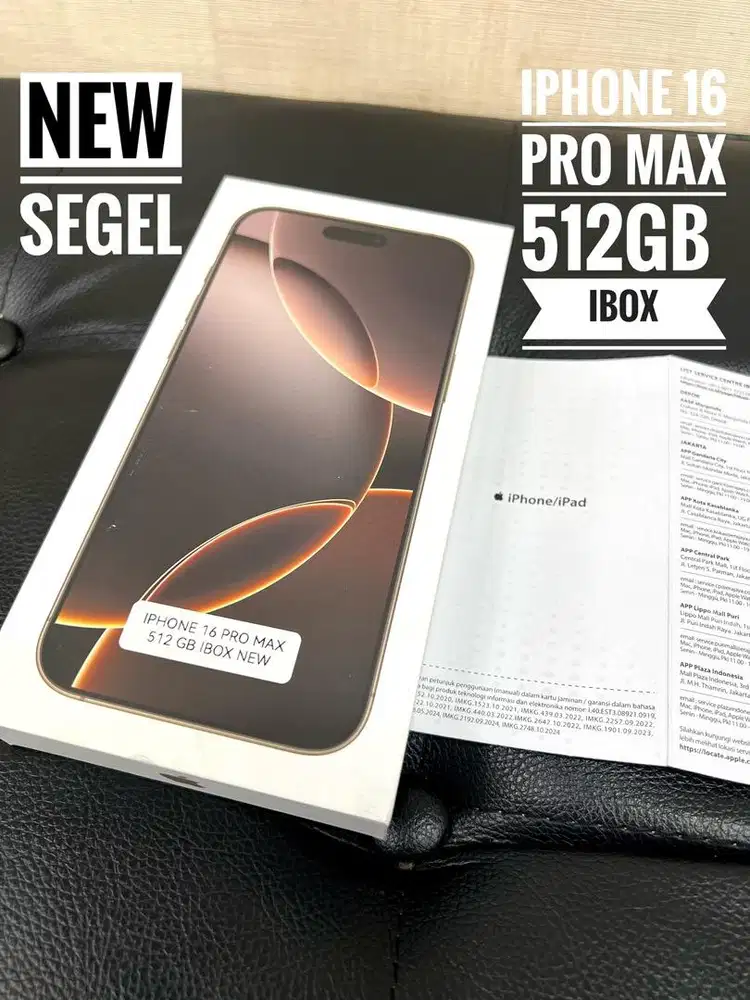 iphone 16 Pro Max // 512gb // Dessert Titanium // IBOX // Segel Baru