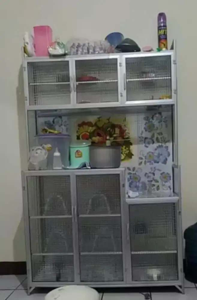 Rak piring aluminium 3 pintu