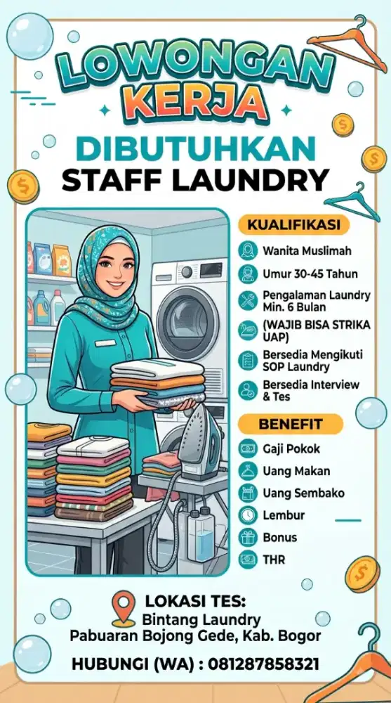 Lowongan kerja laundry