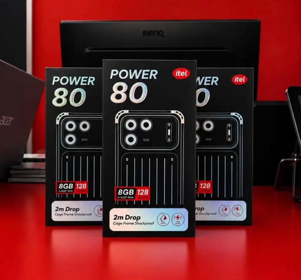 Itel P80 4/128 black (baru) grs resmi