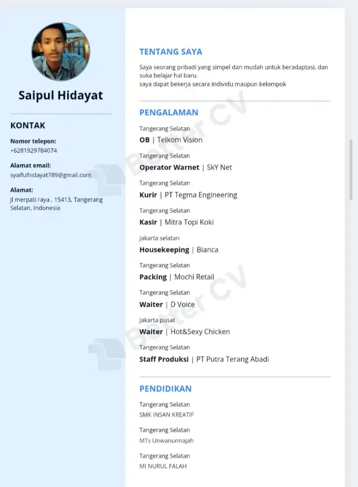 Mencari Pekerjaan apa saja