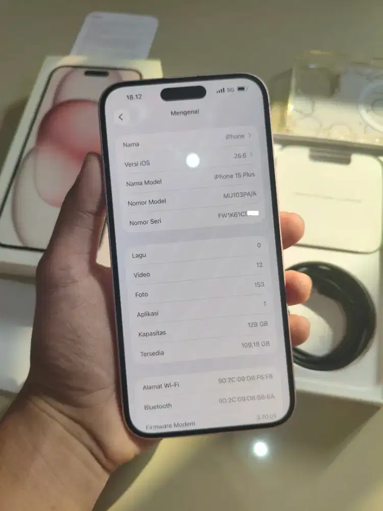 iPhone 15 Plus 128GB Pink iBox Fullset Nominus
