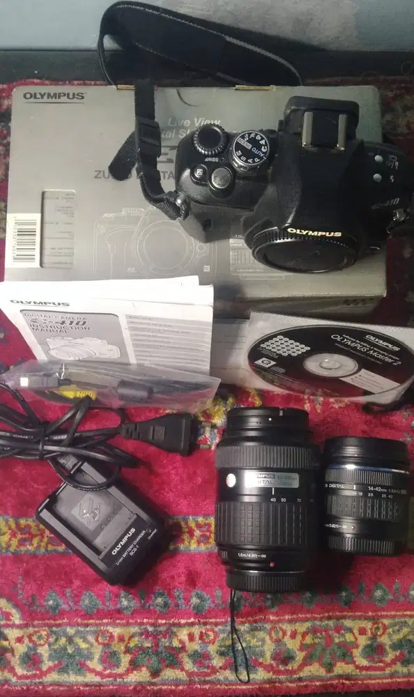 Kamera DSLR Olympus E - 410 10mp Body mati total+Kelengkapan