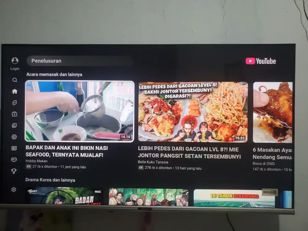 Smart TV 40 CooCaa lengkap dus