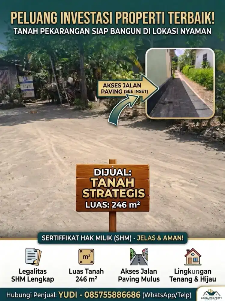 Dijual tanah pekarangan