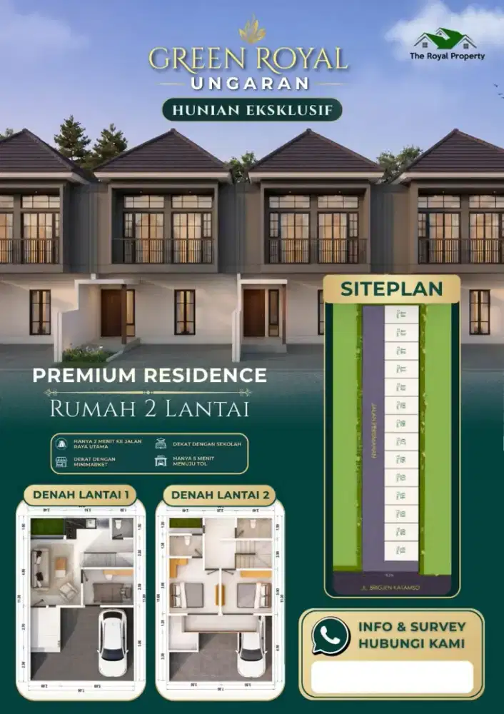 RUMAH CLUSTER BARU PINGGIR JALAN UNGARAN RAYA DEKAT POLRES