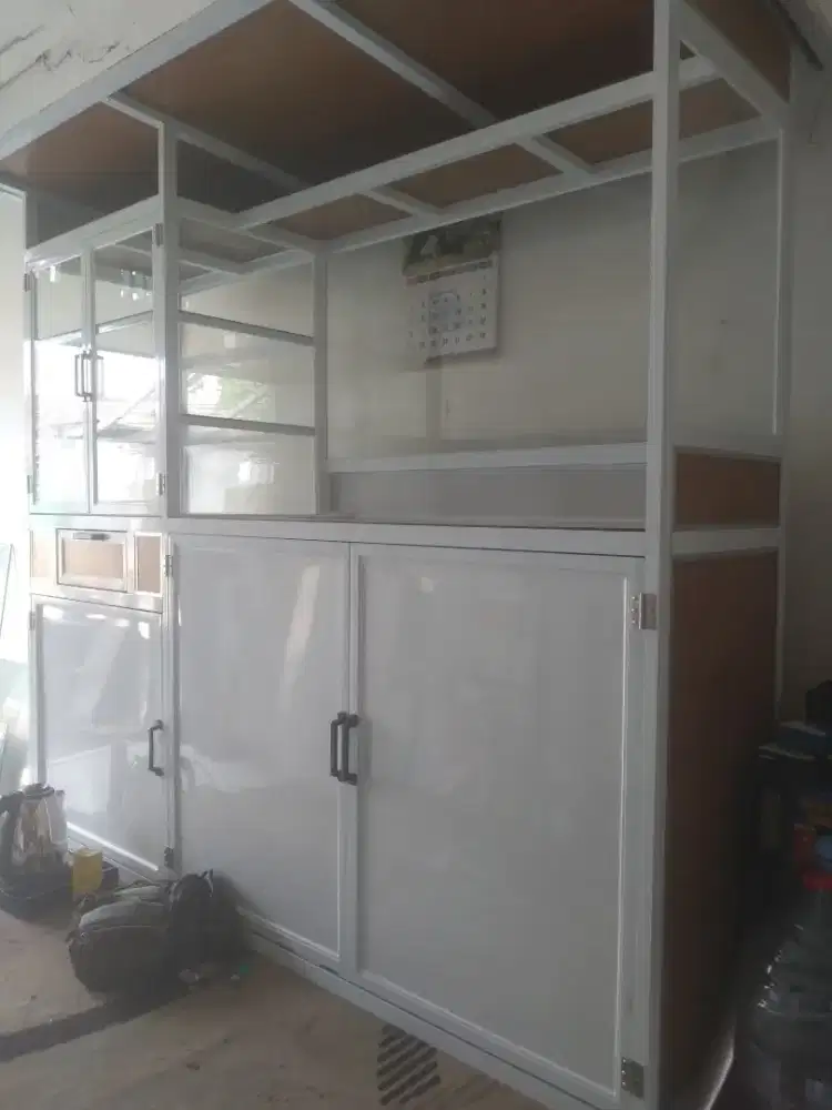 Gerobak full aluminium bahan tebal ex pameran hasil UMKM dijual 4 jt