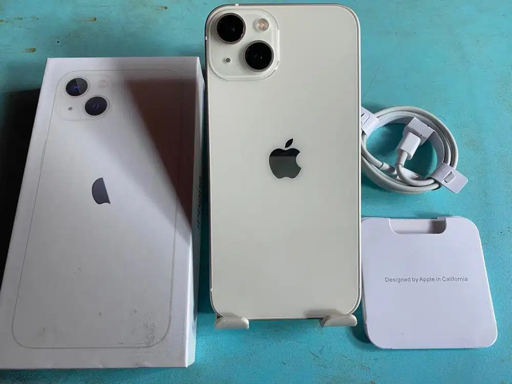 Iphone 13 128gb white inter all operator fullset mulus no minus