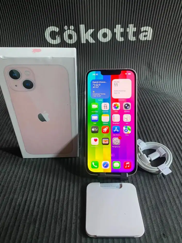 Iphone 13 128gb pink inter all operator fullset mulus no minus