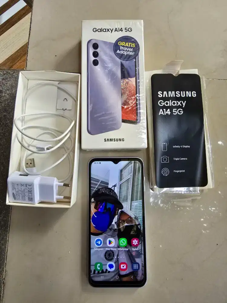 HP samsung A14 5G lengkap  + VELG ORIGINAL NEW NMAX CHROME