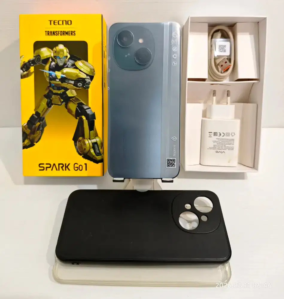 Tecno spark go 1 4/128 Gb Mulus fullset original ex resmi bisa TT/BT..