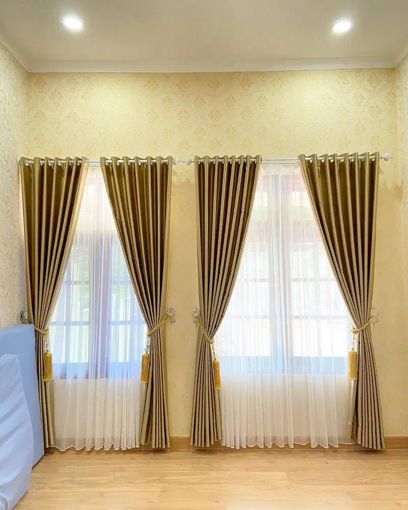 Jasa Pasang Gorden Custom Wallpaper Dinding 3D Gordyn Hordeng Korden