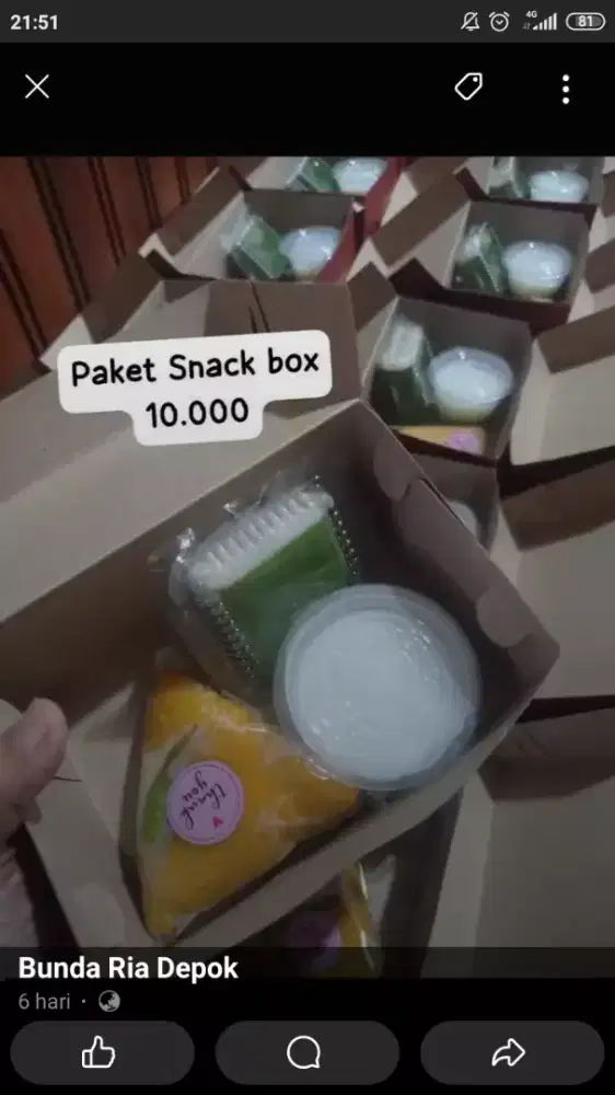 Kue kering dan basah Snack acara