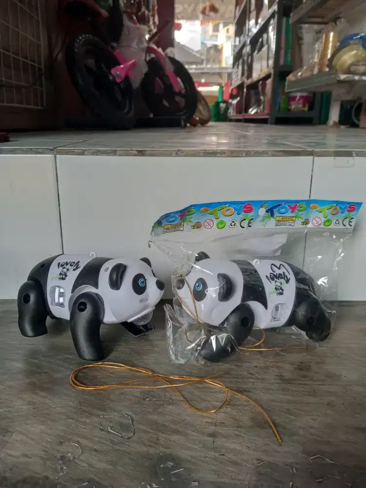 Mainan Anak Panda batre musik lampu