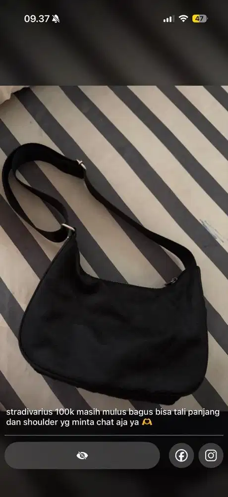 preloved stradivarius warna hitam