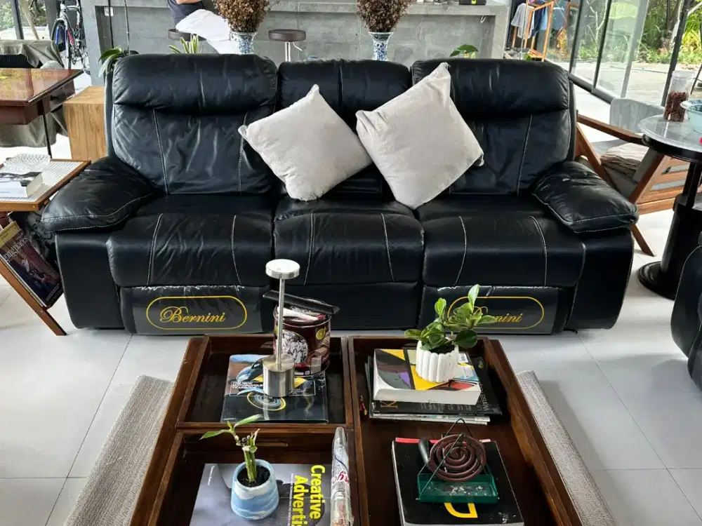 Sofa Bernini 1 set (2seat + 3seat) Full kulit+Elektrik