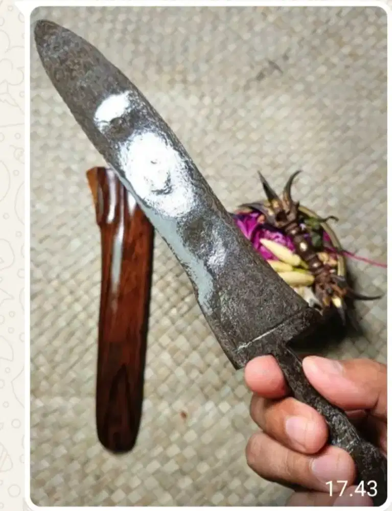 Keris dapur tilam  upih pamor melati tumpuk era majapahit
