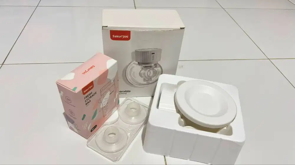 Sakumini pompa asi elektrik + plastik penampung asi