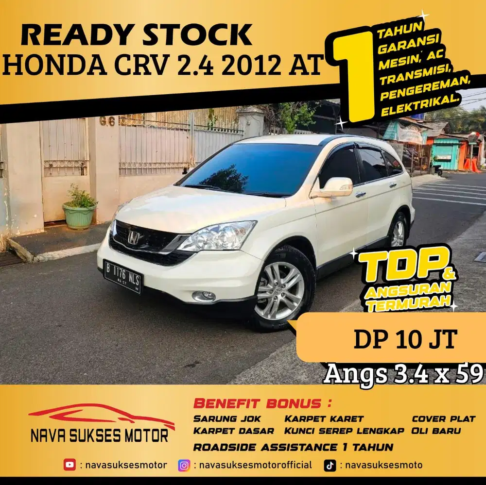 TDP 10jt TERMURAH Honda CRV 2.4 2012 AT