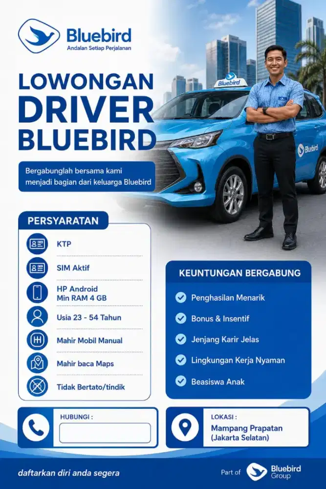 Driver taksi Blue bird