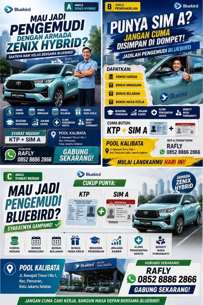 Lowongan Pengemudi Bluebird Pool Kalibata