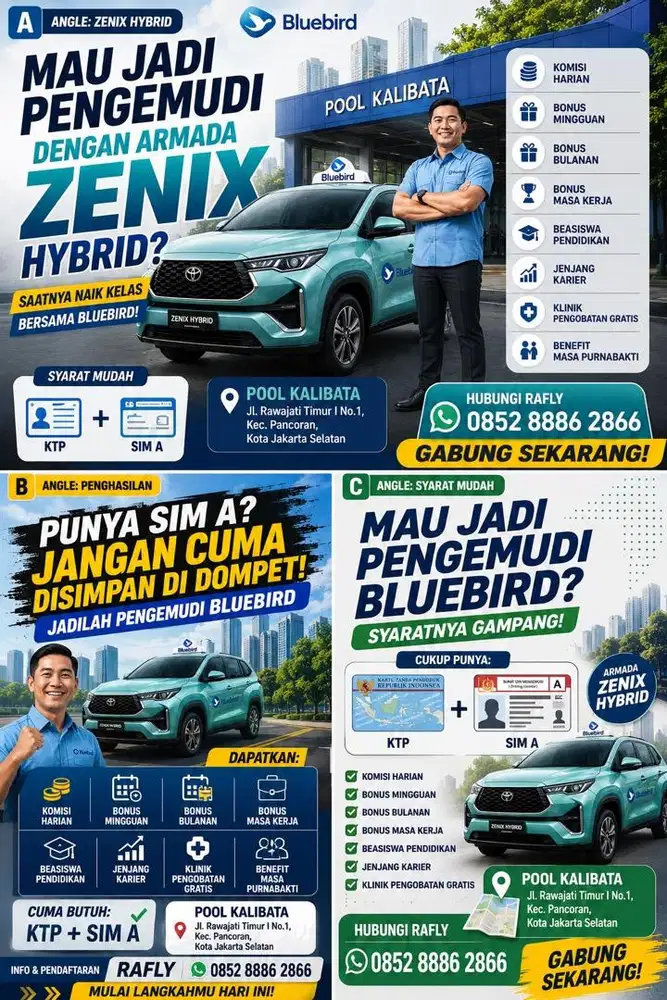 Lowongan Pengemudi Bluebird Pool Kalibata