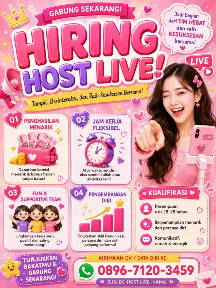 LOWONGAN KERJA HOST LIVE