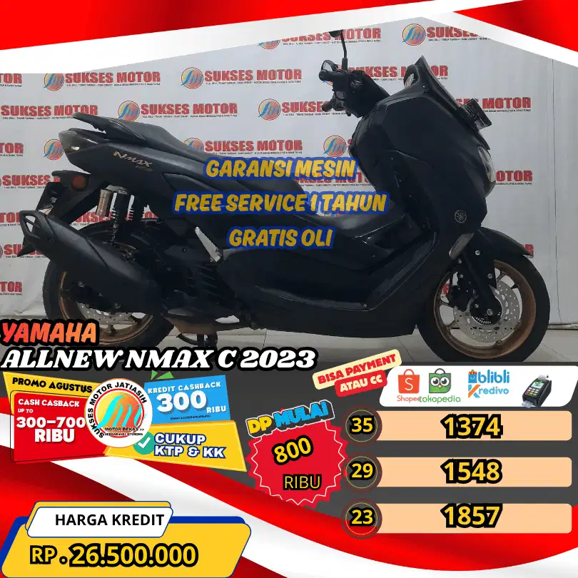 YAMAHA NMAX CONNECT 2023 BISA PAYMENT SPYLATER KREDIVO&CC(SUKSESMOTOR)