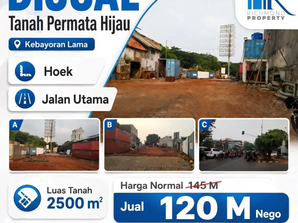 TANAH KOMERSIAL PERMATA HIJAU – JARANG ADA, SIAPA CEPAT DIA DAPAT!