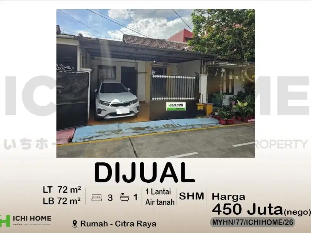 Rumah Cantik Idaman Siap Huni Sudah SHM di Citra Raya Tangerang