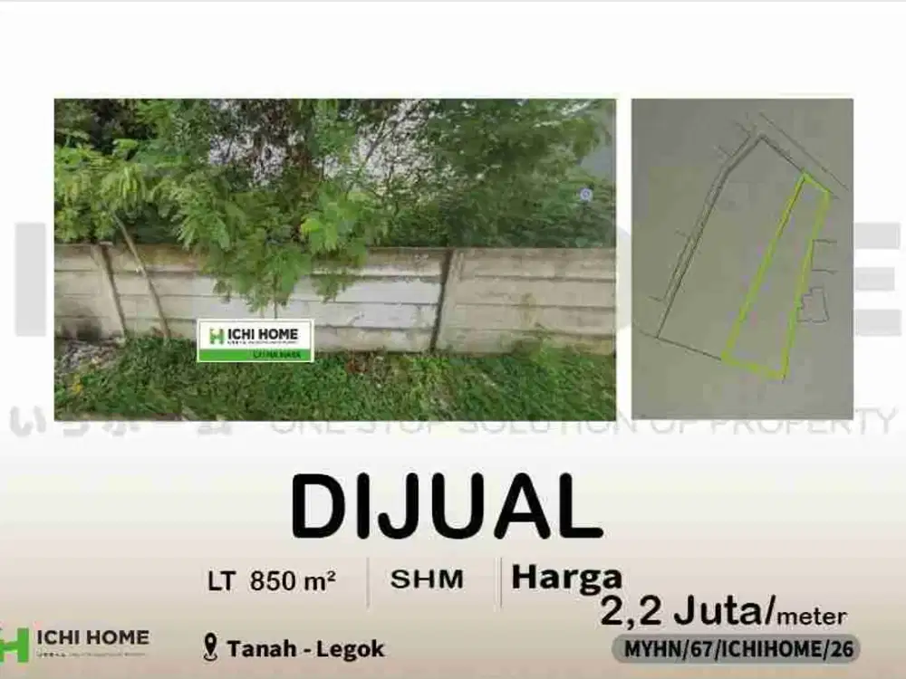 dijual tanah cocok buat industri. harga 2,2jt/ meter
