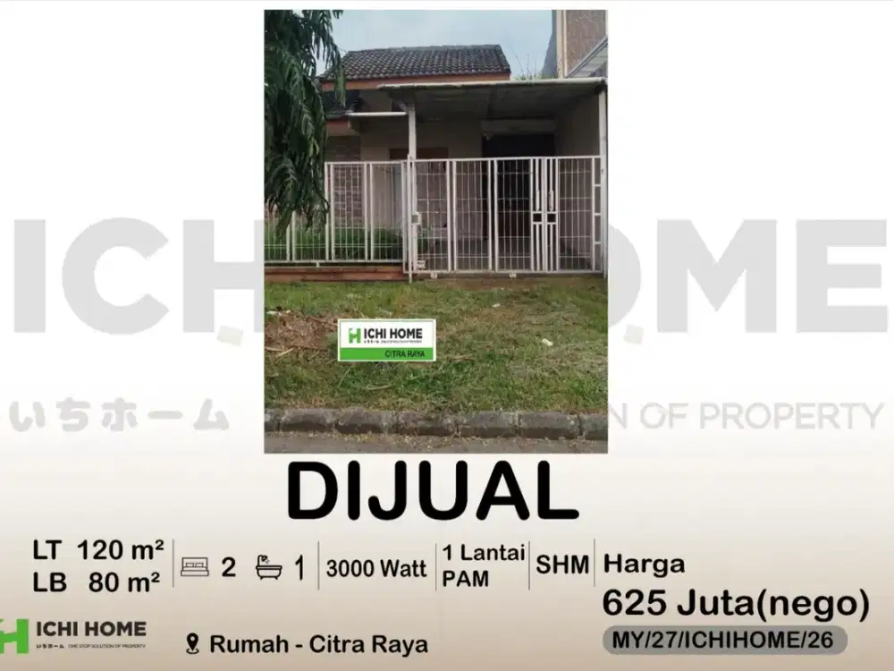 Rumah Cantik Super Murah Harga di Bawah Pasaran di Citra Raya Tangerang