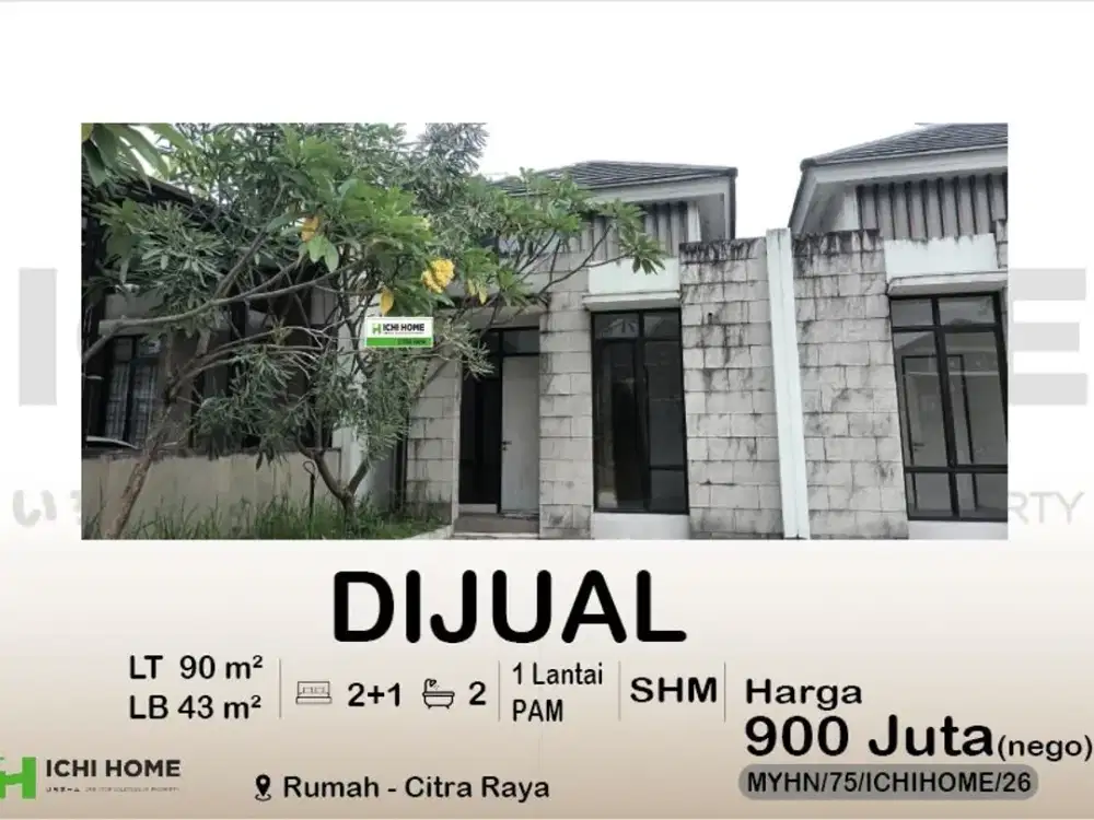 Rumah Cantik Terbaik Nyaman Siap Huni di Cluster Terbaik Citra Raya Tangerang