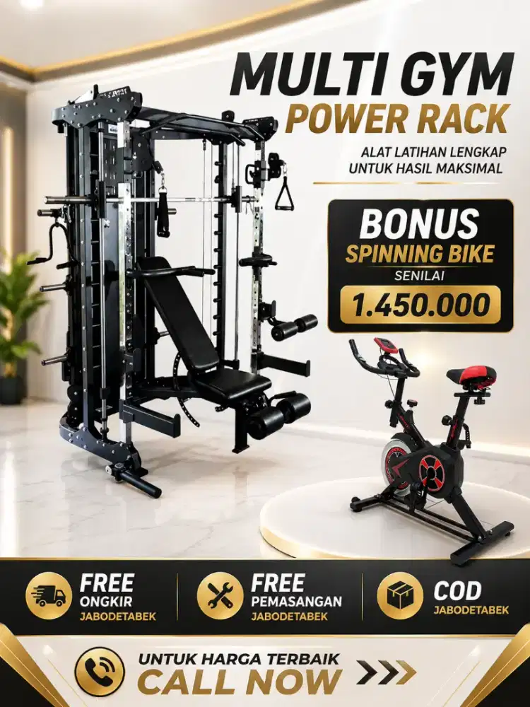 Multi Gym Power Rack TL-088 | Smith Machine + Cable Crossover