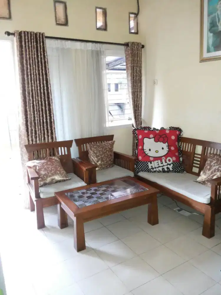 Set Kursi Meja Tamu Kayu Jati Minimalis