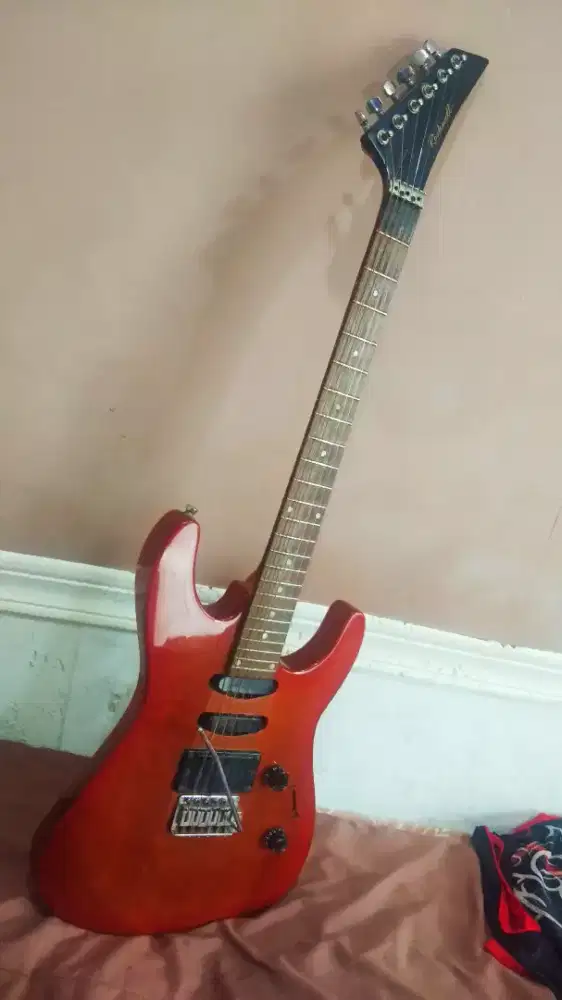 Gitar listrik rockwell full senar bisa updown suara bagus semua normal