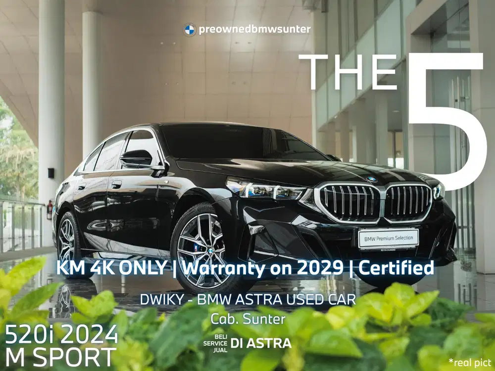 [KM4.100] BMW 520i M Sport G60 AT 2024 Black Sapphire