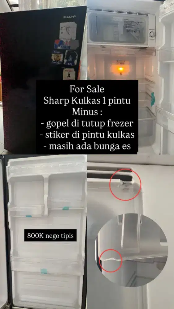 Jual kulkas sharp murah