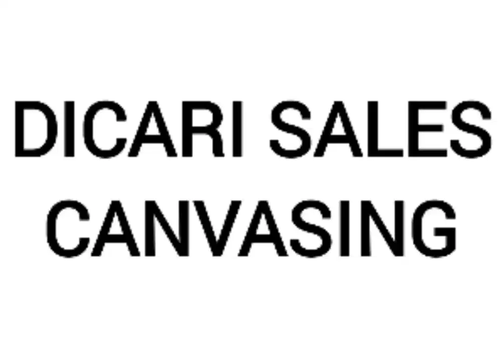 Dicari sales Pria/wanita