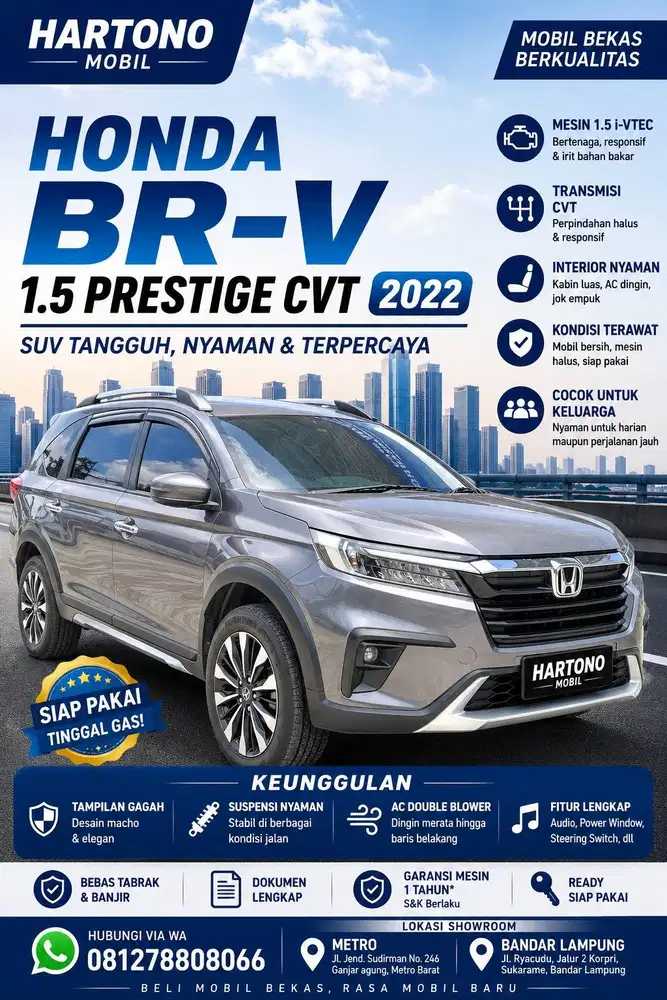 BRV 1.5 PRESTIGE CVT 2022