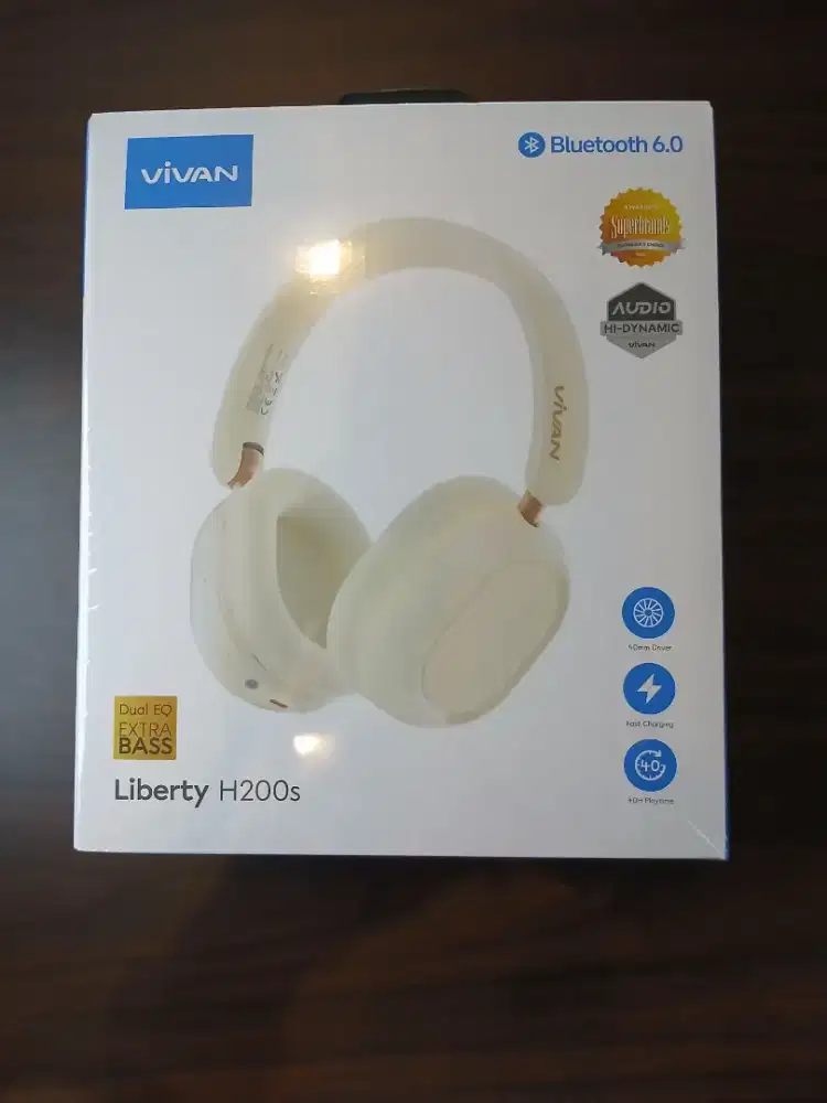 Vivan Liberty H200s Headphone Bluetooth 6.0 Dual EQ Extra BASS