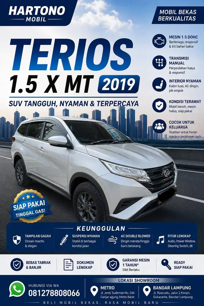 Terios 1.5 X MT 2019
