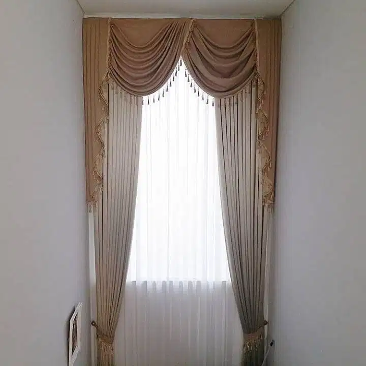 Gorden Vertikal/Vertical Blinds Roll/Roller Krey Wallpaper Dinding 3D