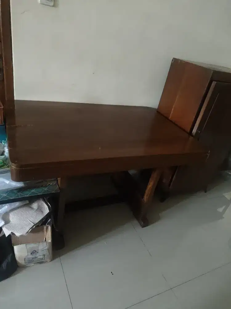 Meja makan kayu jati 100 asli