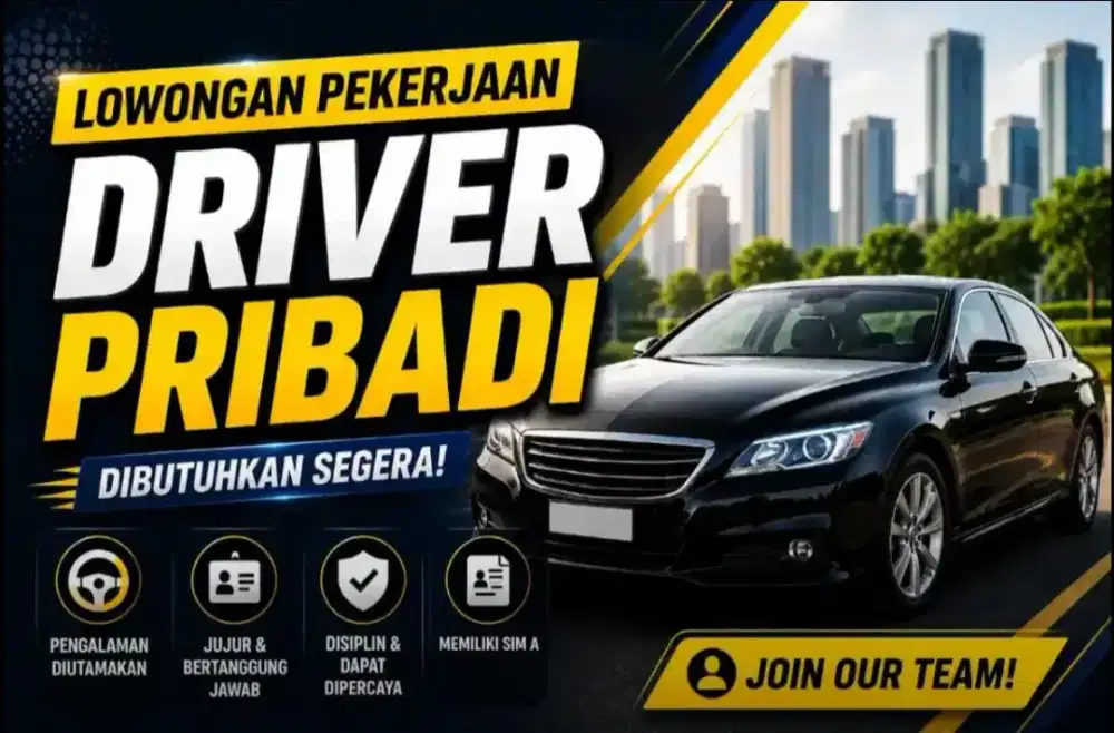 DIBUTUHKAN DRIVER PRIBADI