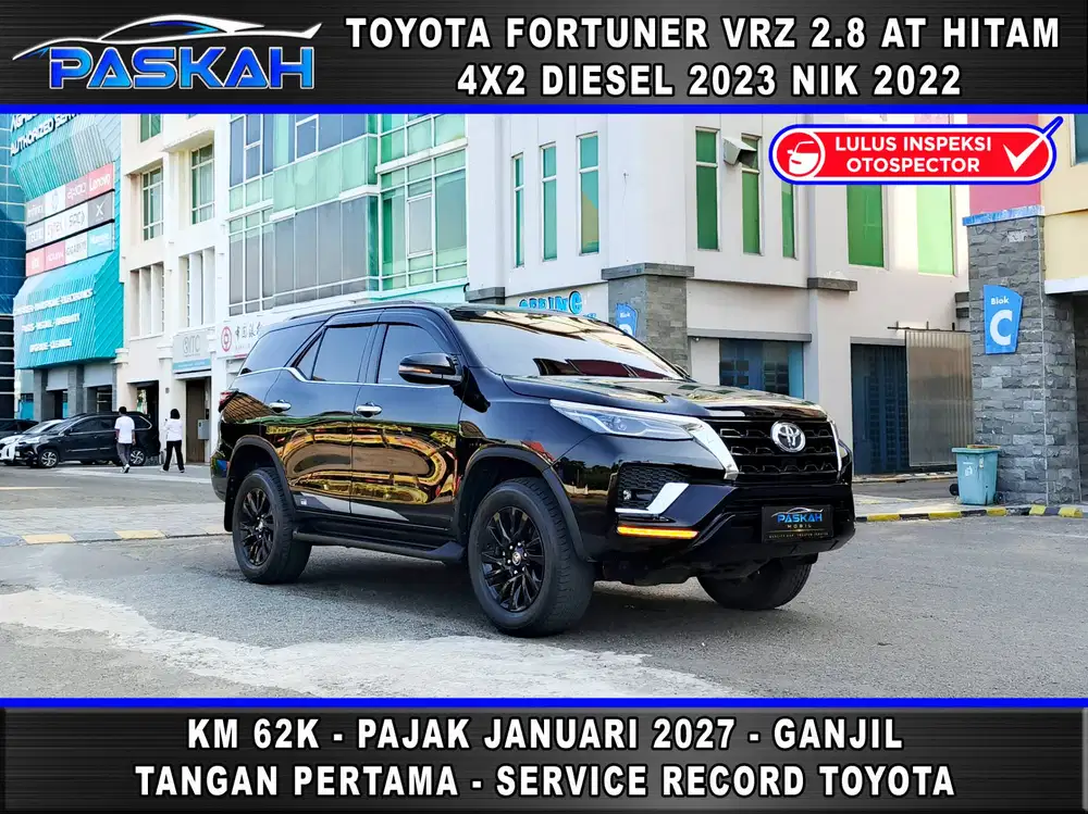 Fortuner VRZ 2.8L 2023 NIK 2022 GR Ganjil PAJAK 2027 BUNGA=4% KM=62rb